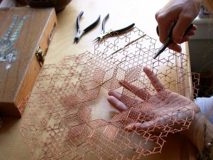 finishing metal lacework